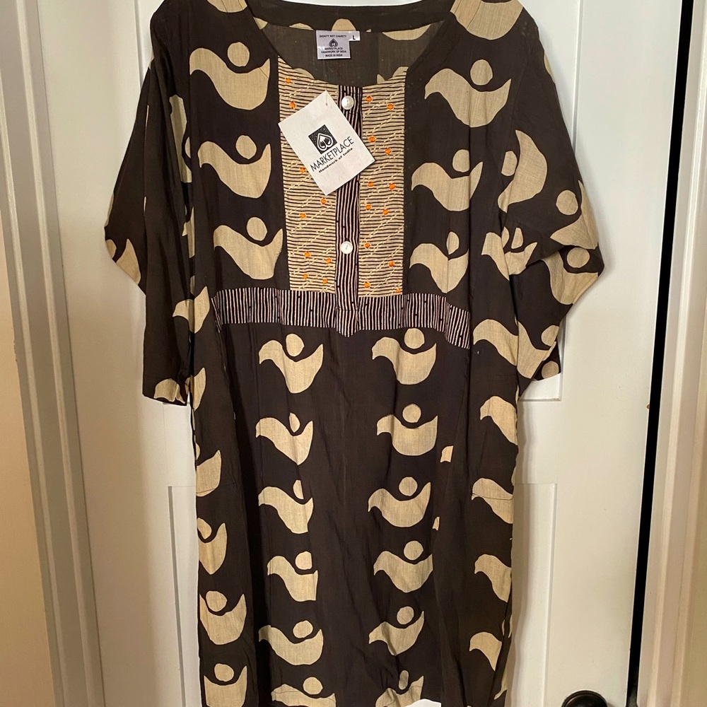 Marketplace Handwork of India Dress, Size L.  New with Tags.